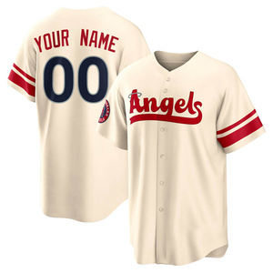 Men's Los Angeles Angels of Anaheim Custom Replica Cream 2022 City Connect Jersey