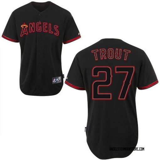 Mike Trout Authentic Black Fashion Jersey