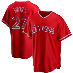 Youth Los Angeles Angels of Anaheim Mike Trout Replica Red Alternate Jersey